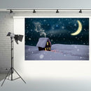 Christmas House Photography Background Cloth Backdrop Photographic Props