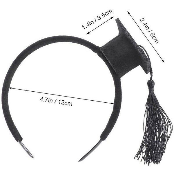 Graduation Hat Headband,Mini Bachelor Cap Headband,Graduation Party Supplie T2O7