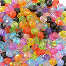 500pcs Plastic Spacer Beads Faceted Round Ball Random Color 6mmx6mm(2/8"x2/