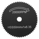7pcs Black HSS Saw Blades Cutting Discs Mandrel Cutter Rotary Tool