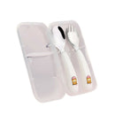 2pcs Portable Cute Kids Lunch Stainless Steel Spoon Fork Tableware Cutle UIS