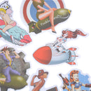 12Pcs Sexy Beauty Girls Graffiti Stickers Luggage Skateboard Laptop Stickers  3C