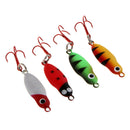 4PCS Fishing Lures Micro Hard Bait Life-Like Baits Minnow Lure with Treble Hooks