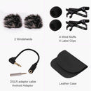 6m Dual-Head Lavalier Lapel Clip-On Microphone For Lecture Or Interview For H5P8