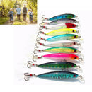 10x Set Minnow Fishing Lure 9cm8g Artificial Feather Crankbaits FishingTackle ME