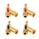 4x Banana Plugs, Speaker Wire Connectors 4mm Self-Lock Jack Plugs Adapter