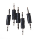 5X 3.5mm stereo male to male jack audio plug connector coupler adapter joiner JR