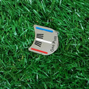 One Putt Golf Alignment Aiming Tool Ball Marker Magnetic Visor Hat Clip Alloy Fa