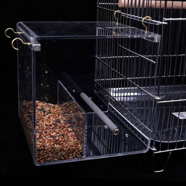 Automatic Parrot Bird Feeder No Mess Feeding Device Seed Food Container for L4K5