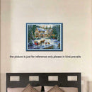 Handmade cross stitch DIY needle embroidery kit line Christmas landscape pa