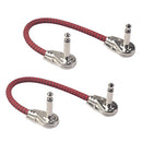 Guitar Patch Cable M To M 20cm 1/4in Plug DIY For Effect Mic Audio Red