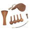 4/4 Violin Chin Rest Chinrest Jujube Wood with Tuning Peg Tailpiece Tailgut
