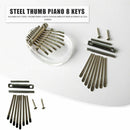 Mini Portable Thumb Piano Manganese Steel Kalimba 8 Key Instrument Accessories