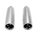 2pcs/set Male To Female Microphone Jack Adapter 3P XLR To  Metal Connectors