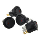 4X Bipolar rocker switch ON OFF with LED Red 3 Pins P2J1