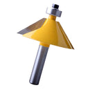 2pcs Woodworking 8mm Shank Carbide Bit 45 Degree Bevel Angle Cutte