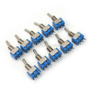 10pcs Mini SPDT MTS-102 3-Pin 2 Position 6A 125VAC On-on Toggle Switches Durable