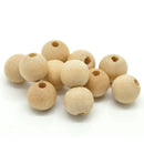 100 x 10mm Round Wood Spacer Bead Natural Unpainted Unfinished-Wooden Beads Z