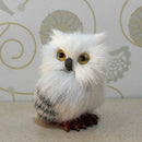 Cute Lovely Owl White Black Furry Christmas Bird Ornament Decoration-Ador.AU
