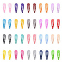 100 Pack Solid Candy Color 2 Inch Barrettes for Women Snap Hair Clips