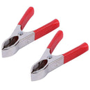 2Red+ 2Black 30A 75mm Nickel Coated Car Battery Test Clips Alligator Clamps