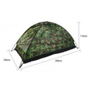 Single Camouflage Tent for Outdoor Camping, Travel, Hiking, Backpacking,