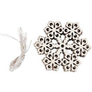 10 pcs round hexagonal snowflake ornament christmas tree decor W. string