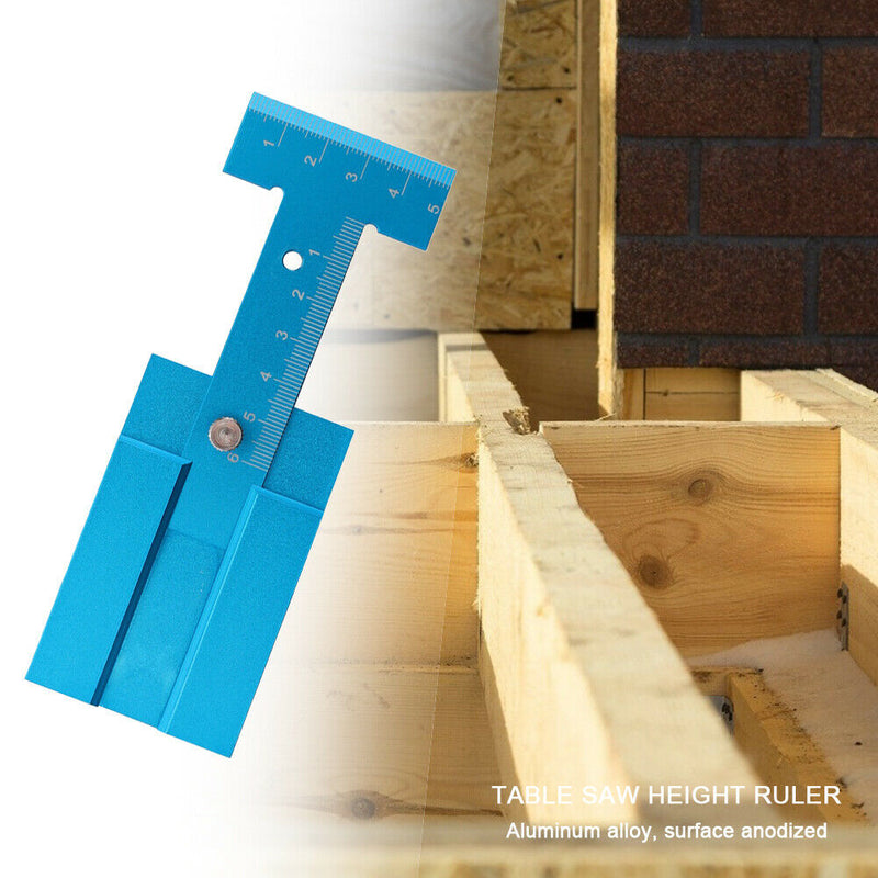 Aluminum Table Saw Height Ruler Depth Gauge Woodworking Measuring Tools