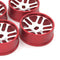 4Pcs Metal Wheel Rim Set Fit for WLTOYS K969 K979 K989 1/128 RC Car Red