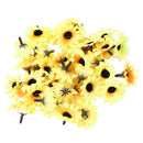 100pcs Artificial Small Silk Sunflowers Handmade Wedding Decor Wreath Craft