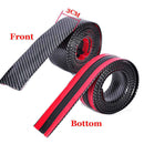 2.5M Carbon Fiber Front Bumper Lip Splitter Chin Spoiler Body Kit Trim new