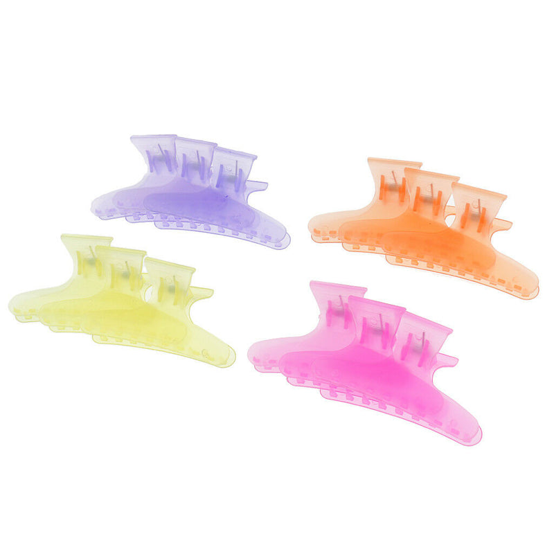 12pcs Women Practical Plastic Butterfly Style Grip Hairpin Hair Claws Clips