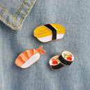 3x/Set Enamel Japanese Food Sushi Brooch Pins Shirt Collar Badges Pin Jewelry MO