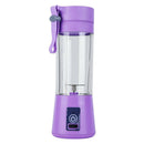 380ml USB Rechargeable Juice Machine Blender Mixer Portable Juicer (Purple) A