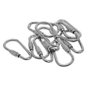 10x Alloy Screw Locking Carabiner Clasp Key Chain Key Ring Clasps 34x16mm