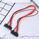1Pc 50CM 22P SATA 7+15Pin M/F Serial Data Power Combo Cable Power ExtensionSEAU