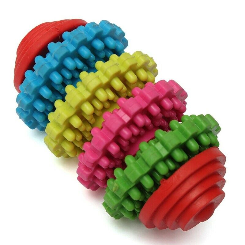 Colorful Rubber Pet Dog Puppy Dental Teething Healthy Teeth Gums Chew Play