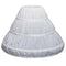 White Children Petticoat A-Line 3 Hoops One Layer Kids Crinoline Lace Trimt L7K4