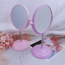 Makeup Mirror 2 Side Cosmetic Rotate Stand Table Plastic Dresser  Mirror J â„–[