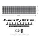 14 X 108 Inch Buffalo Check Table Runner Cotton-Polyester Blend Handmade Bl