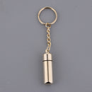 Golden Stainless Steel Cigar Punch Metal Cutter Bullet Style with Key Chain