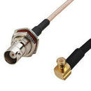 3X(BNC Cable Adapter RF Coaxial Assembly BNC Coaxial Cable Female To MCX Ma