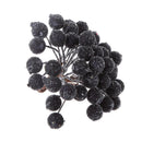 200x Mini Frosted Berry Artificial Holly Christmas Tree Decor 13cm Black