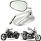 2PCS Motorcycle Oval Chrome Rear View Glasses Mirror For Ducati KTM KawasakiJ 3C
