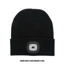 Winter Knitted Beanie with Flashing LED Light Camping Fishing Hat Cap Black