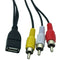 1.5M Usb A Female To 3 Rca Phono Av Cable Lead Pc Tv Aux Audio Video Adapte