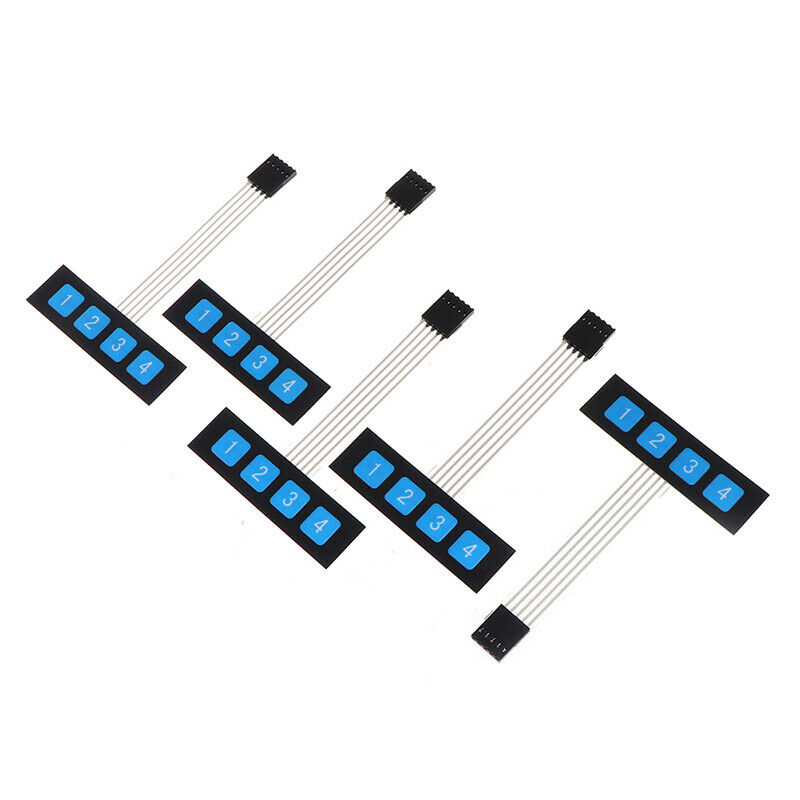 5PCS 1x4 Matrix Array 4 Key Membrane Switch Keypad Keyboard 4 Keys J_AUB Kw