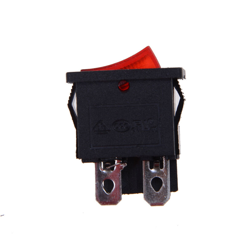 5pcs LED  4PIN ON/OFF Boat Rocker Switch 6A/250V 10A/125V Car Dash Red&lJ Kw