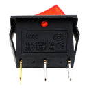 10 Pcs 3 Pin SPST Red Neon Light On/Off Rocker Switch AC 250V/10A 125V/15A A6Q9