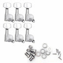 6R Chrome Locked String Tuning Pegs Key Tuners Machine Heads for Acoustic E